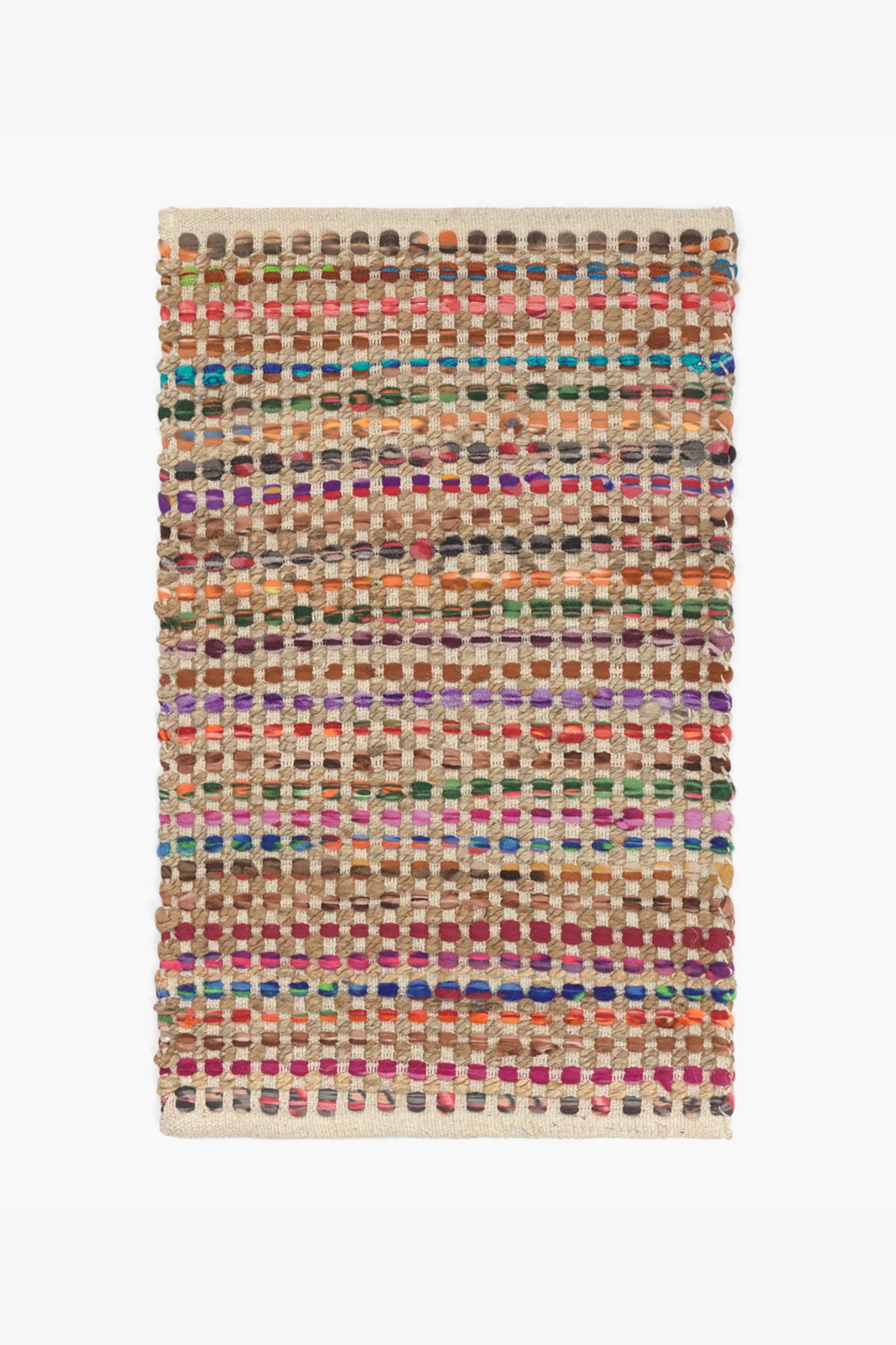 Alfombra de yute y tela multicolor Cando - Image 5