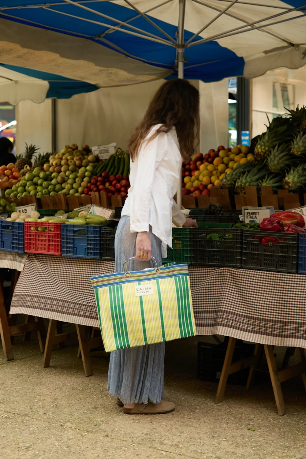 Bolsa con asas de PET reciclado verde Berlin - Image 9