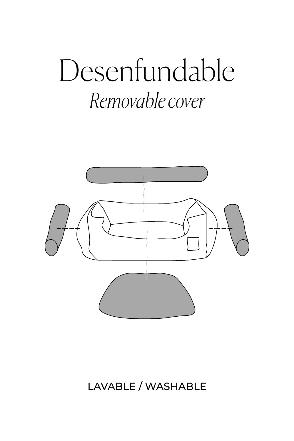 Cama desenfundable cruda para mascotas Taico - Image 31