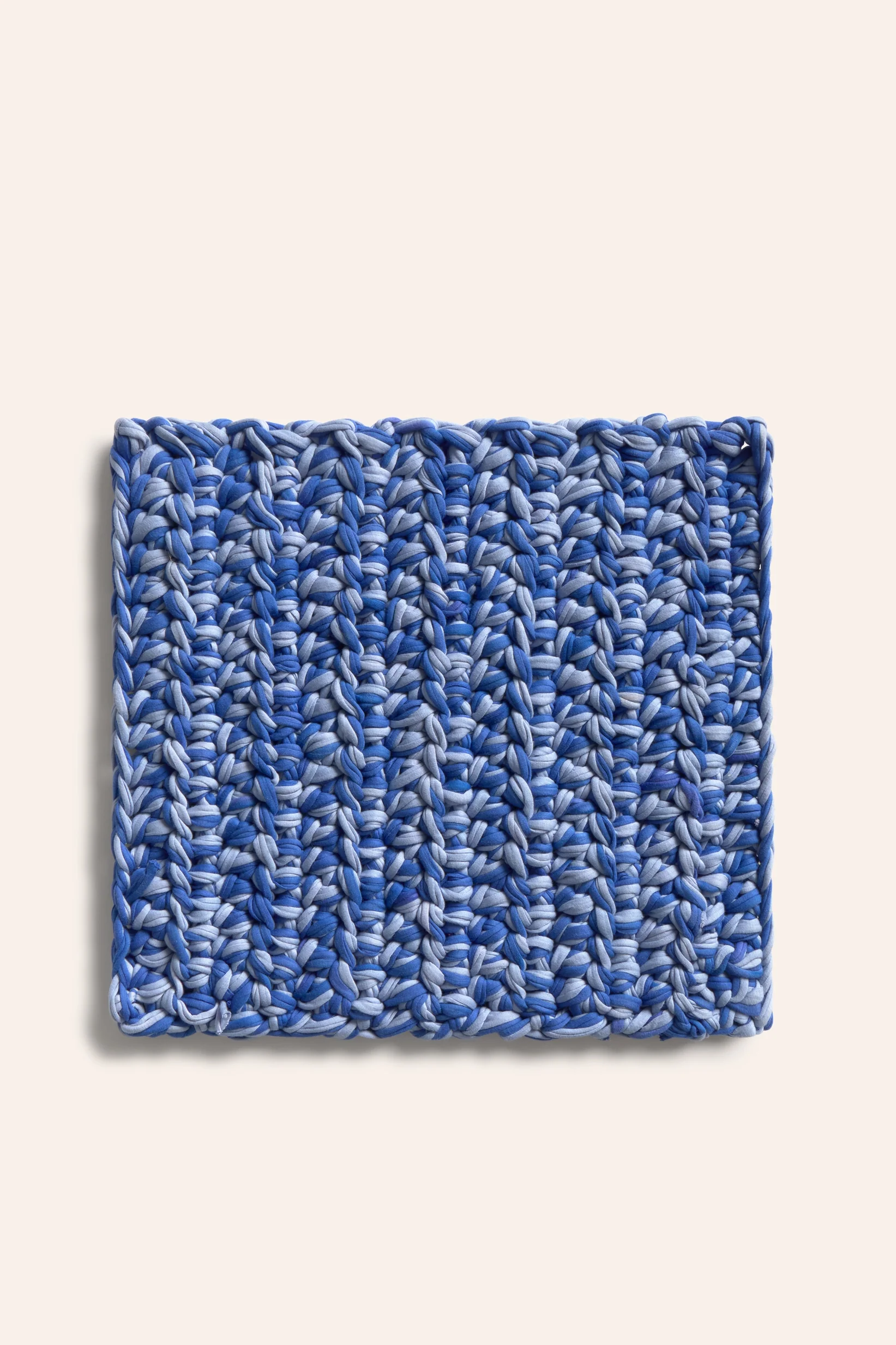 Cojín de silla de algodón trenzado azul Jana - Image 3