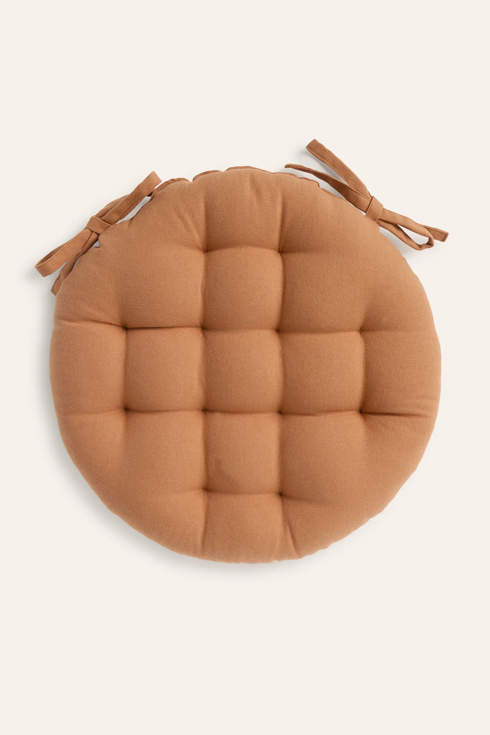 Cojín para silla redondo lavable de algodón tierra Gavema - Image 4