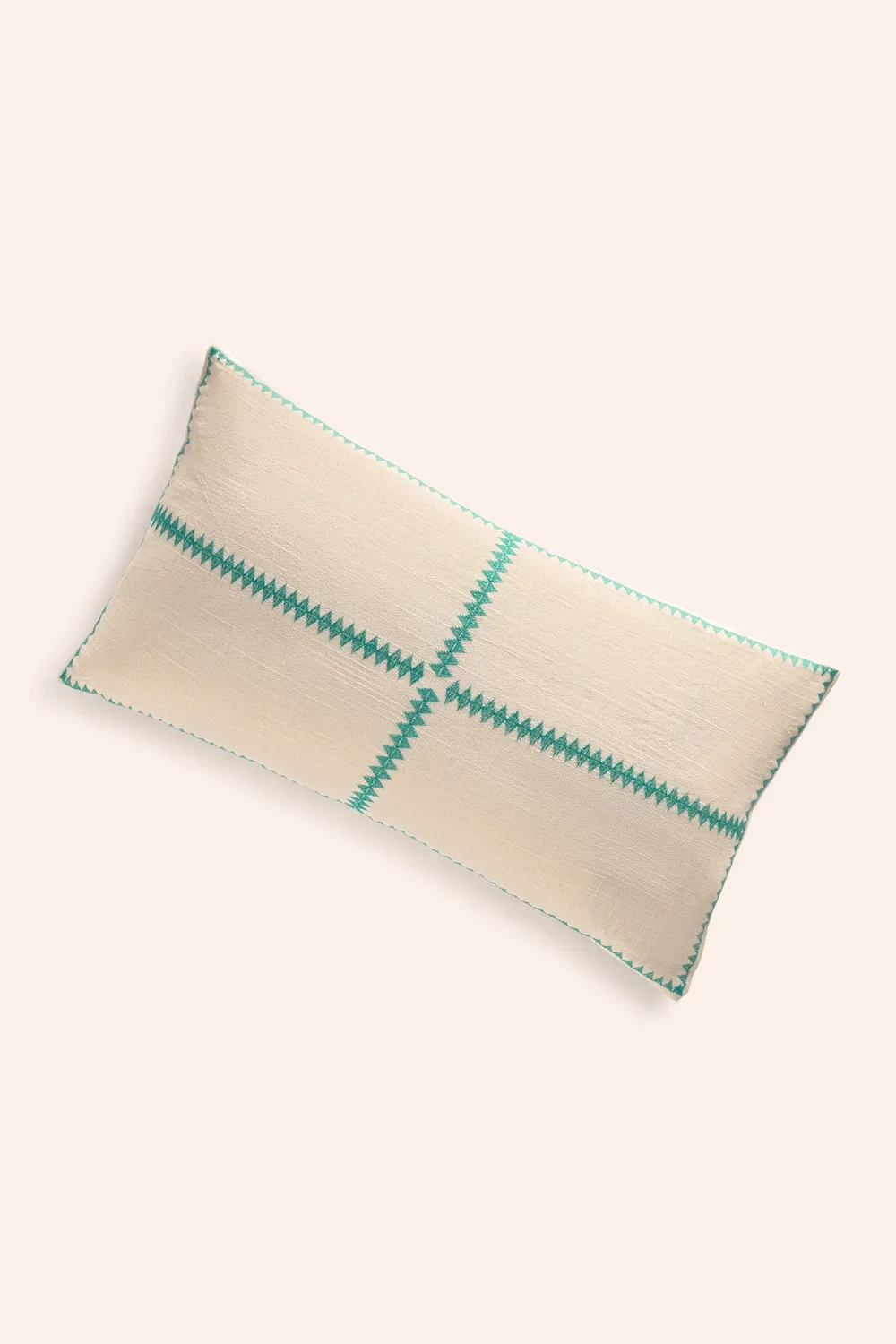 Funda de cojín con bordado turquesa Varadero - Image 4