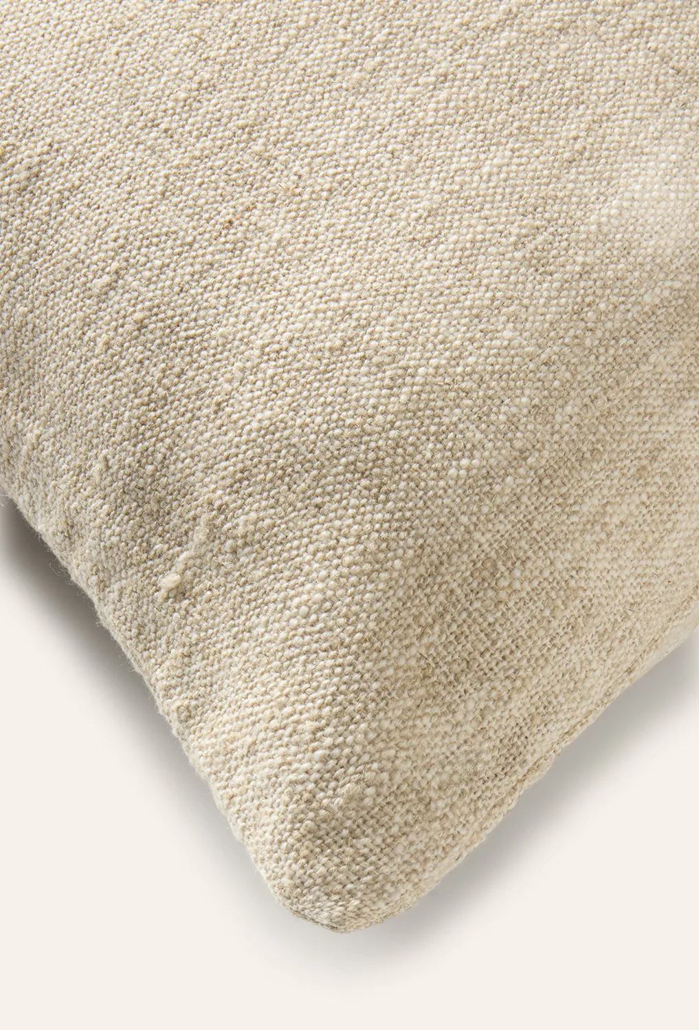 Funda de cojín de lino y algodón beige Arga - Image 10