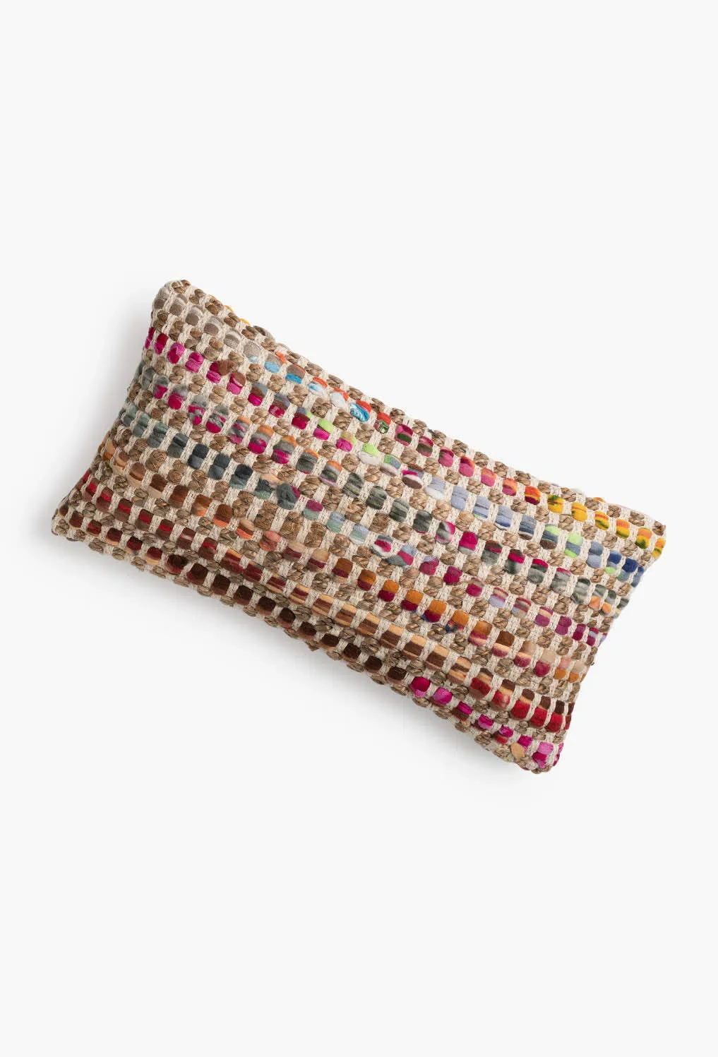 Funda de cojín de yute y tela multicolor Cando - Image 5