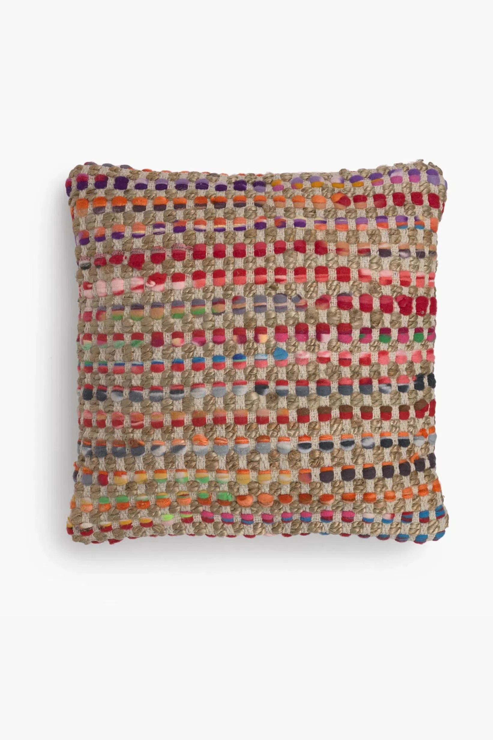 Funda de cojín de yute y tela multicolor Cando - Image 8