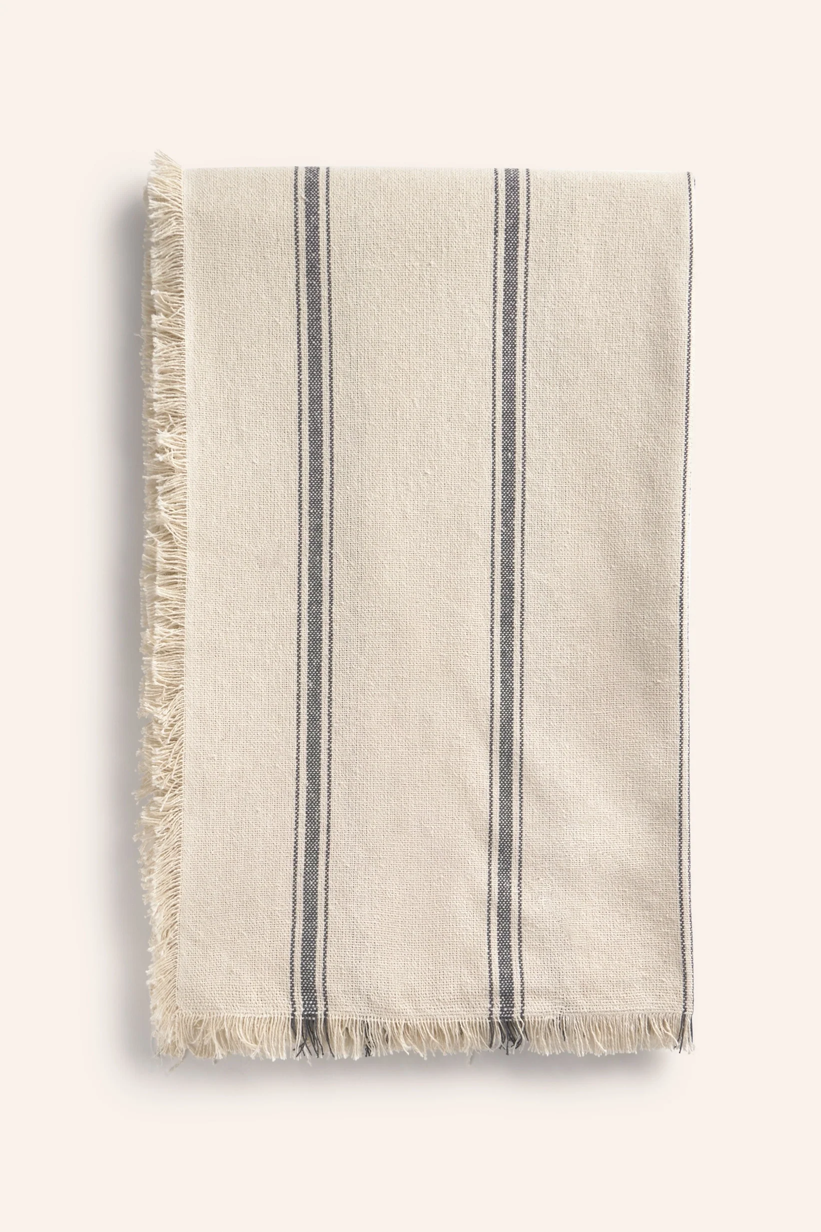 Funda de sofá de algodón a rayas gris oscuro Bari - Image 3