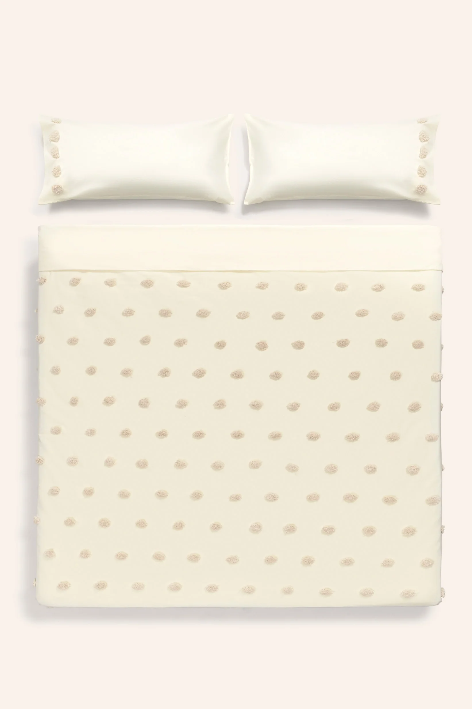 Funda nórdica + juego de almohada con tufting crudo Peonia - Image 5