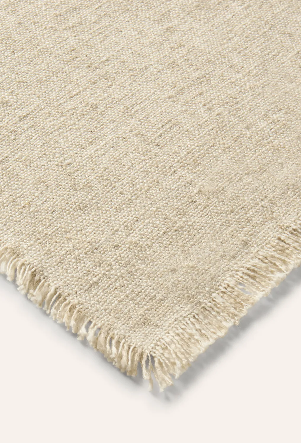 Mantel individual de lino y algodón beige Arga - Image 3