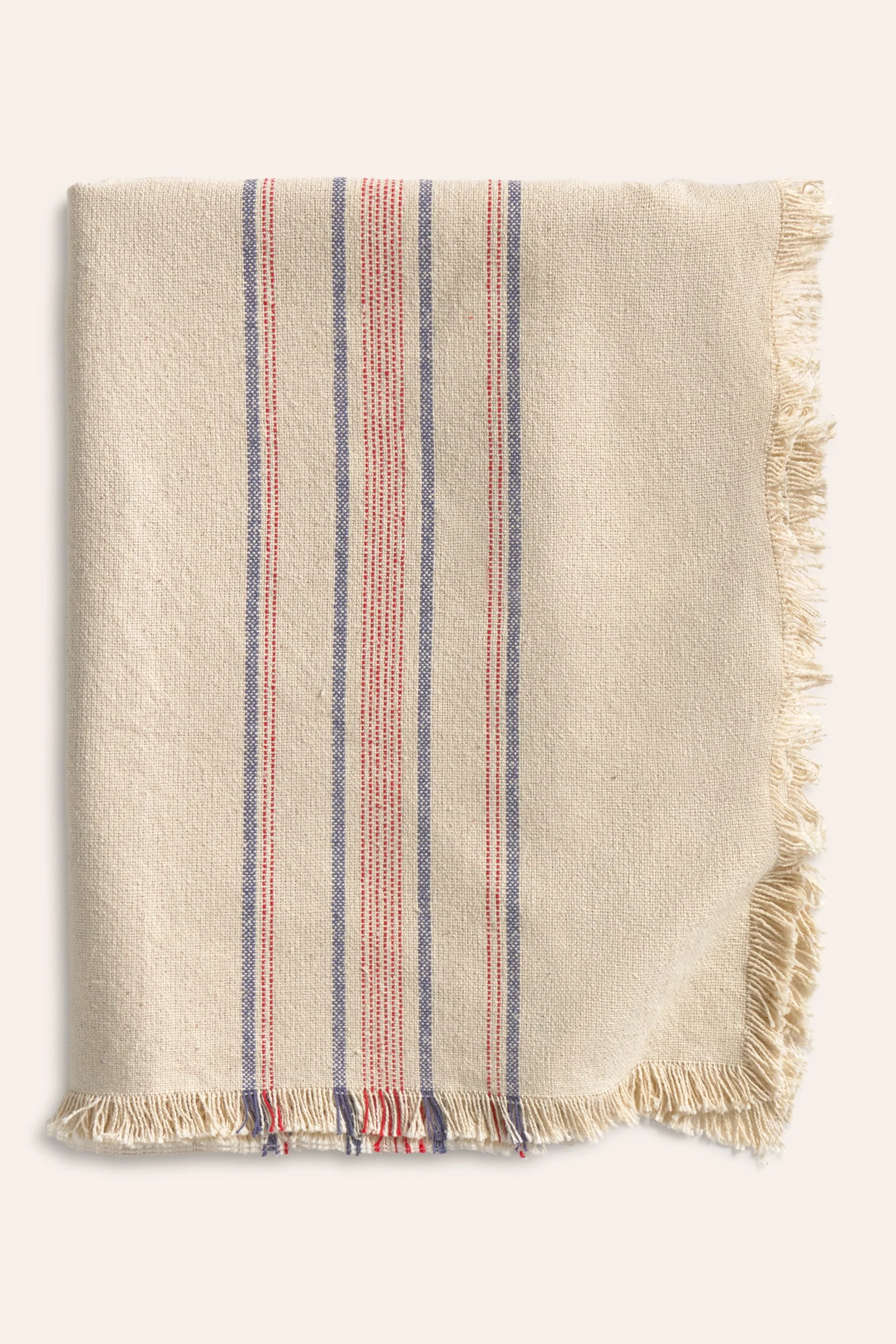 Mantel de algodón de alto gramaje con raya tejida roja y azul Born - Image 8