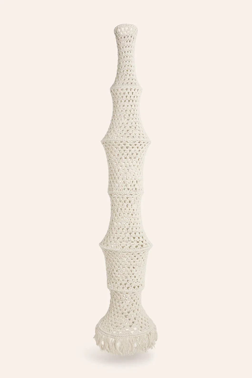Pantalla alargada para lámpara de techo de crochet cruda Pleko - Image 5