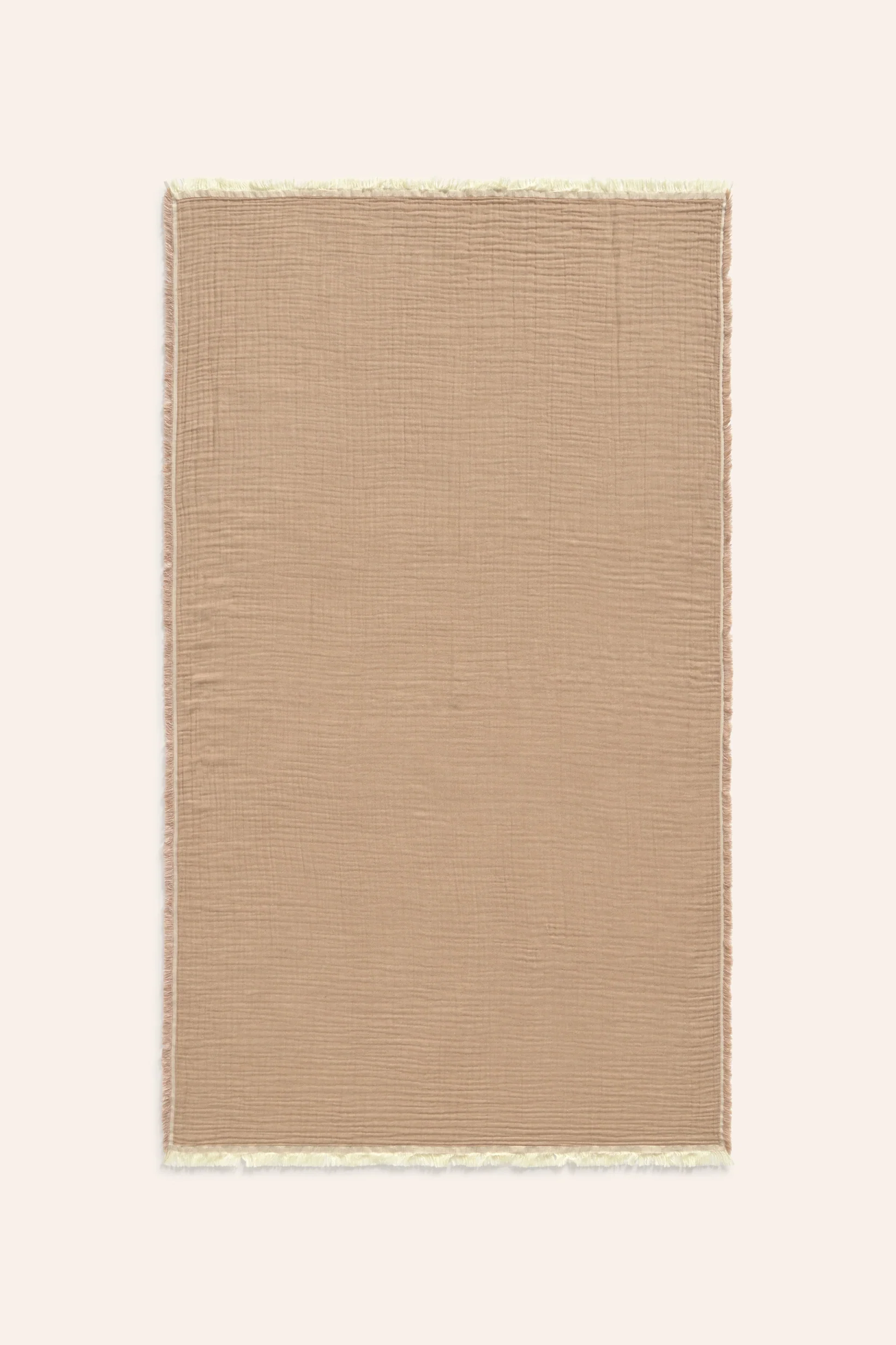 Plaid de muselina de algodón marrón Layer - Image 6