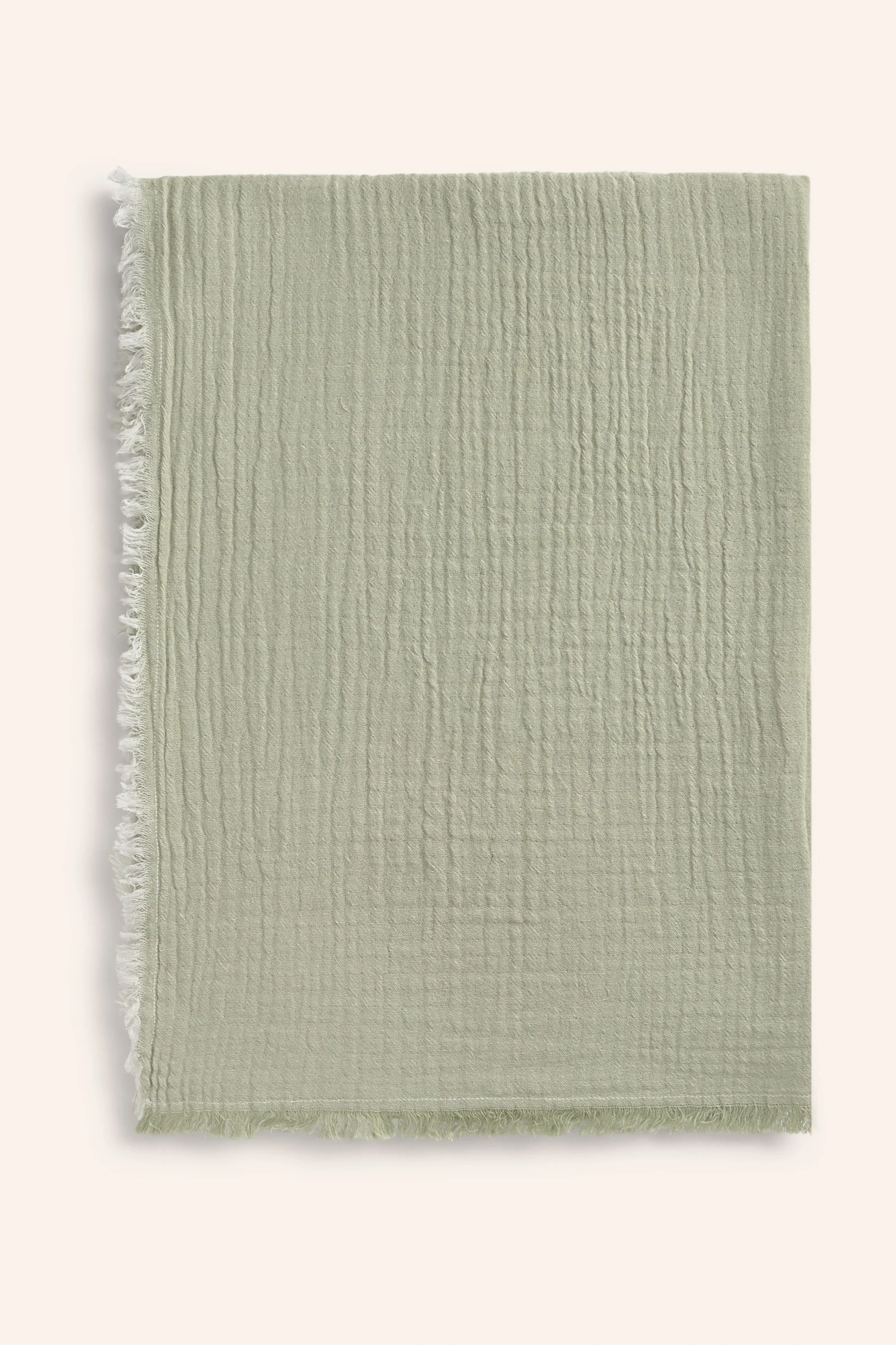 Plaid de muselina de algodón verde Layer - Image 4