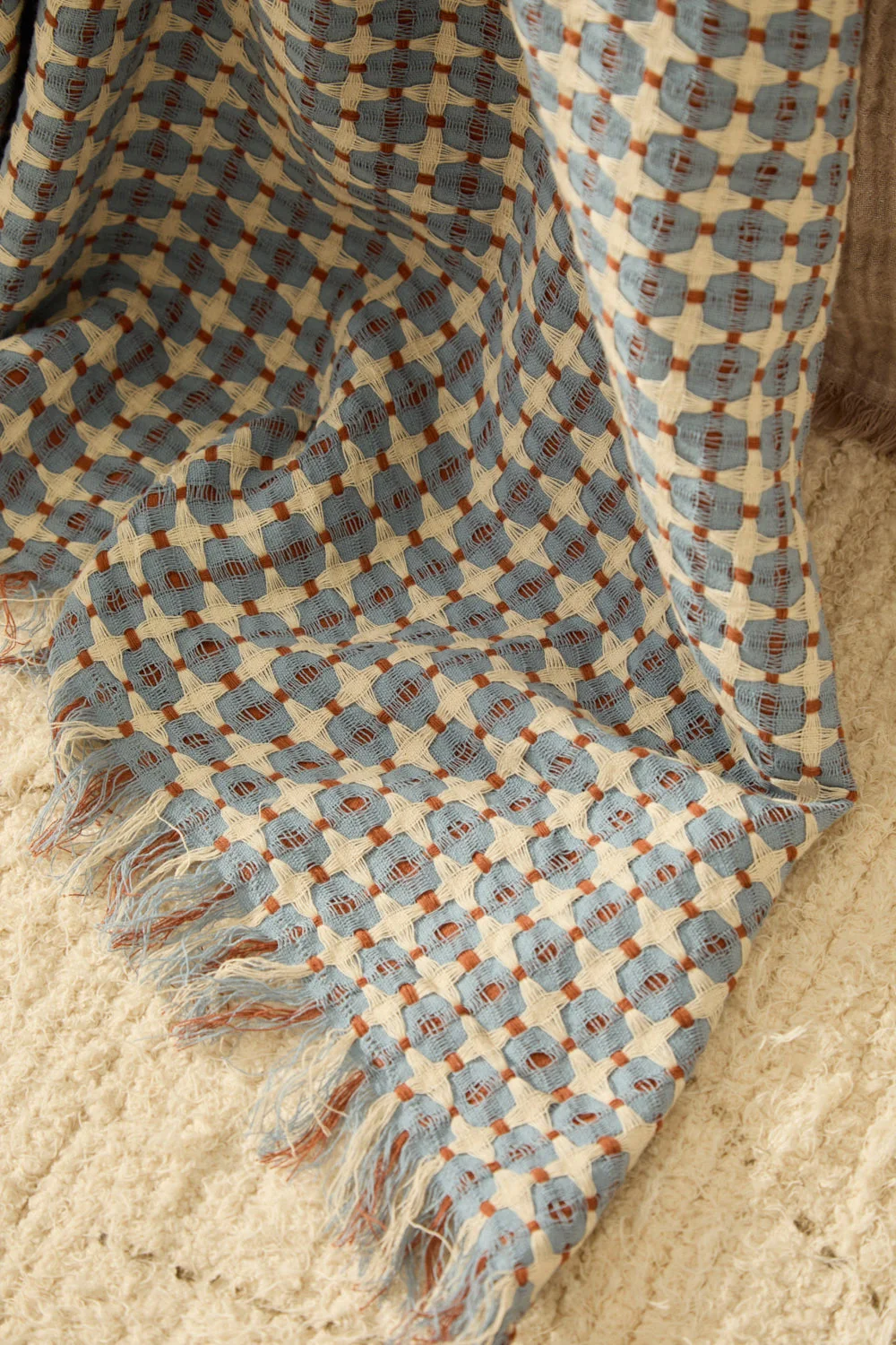 Plaid de tejido en patrón azul Jan - Image 2