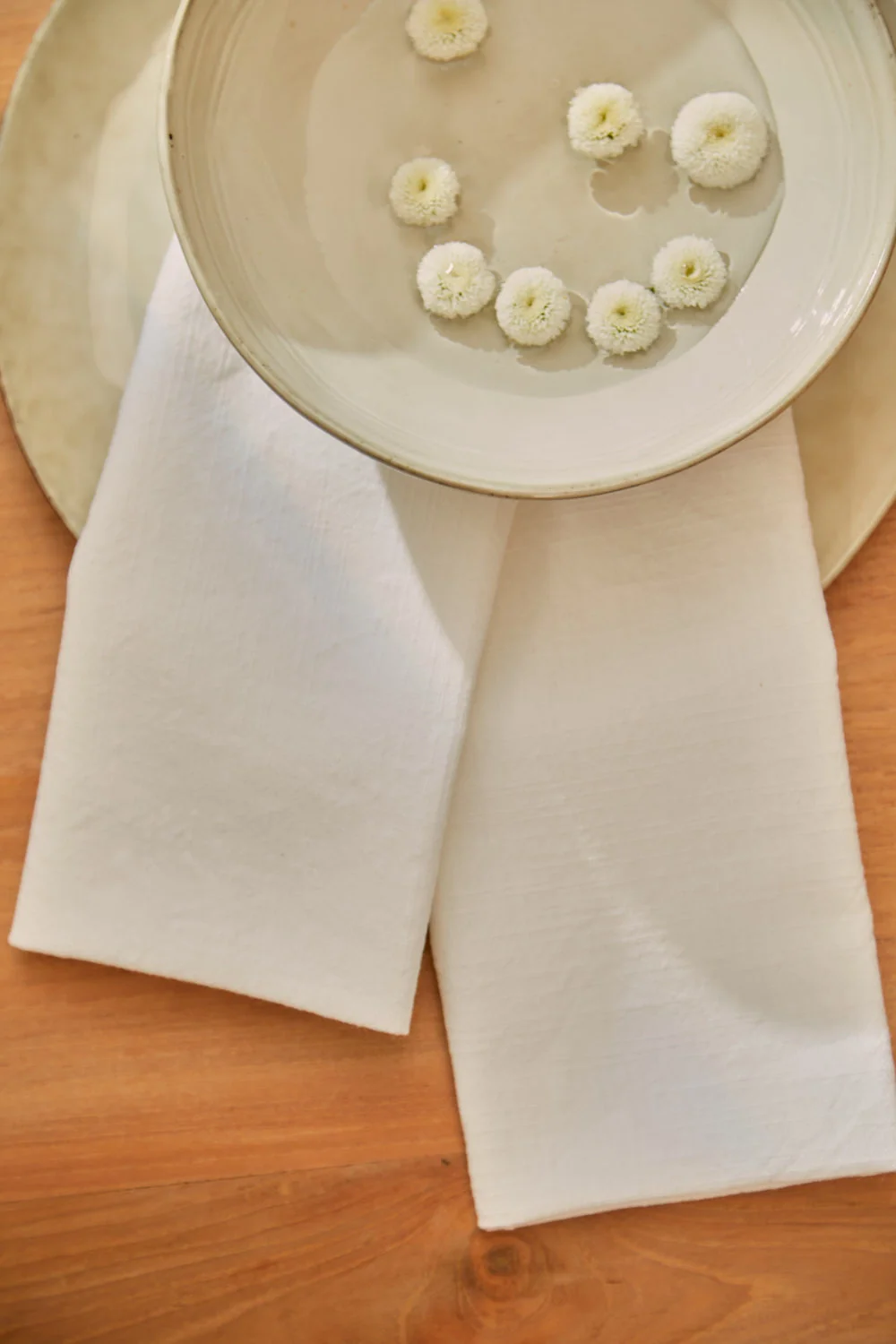 Set de 2 servilletas de algodón blanco Gavema